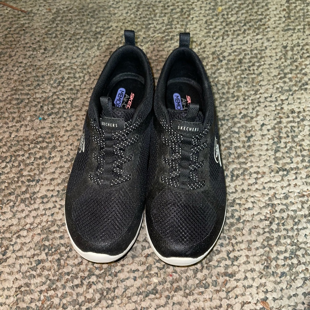 Black Sketcher Tennis Shoes